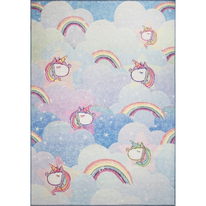 Tapis pour enfant rose et rose, Rectangle 8 pi 3 po x 11 pi 6 po
