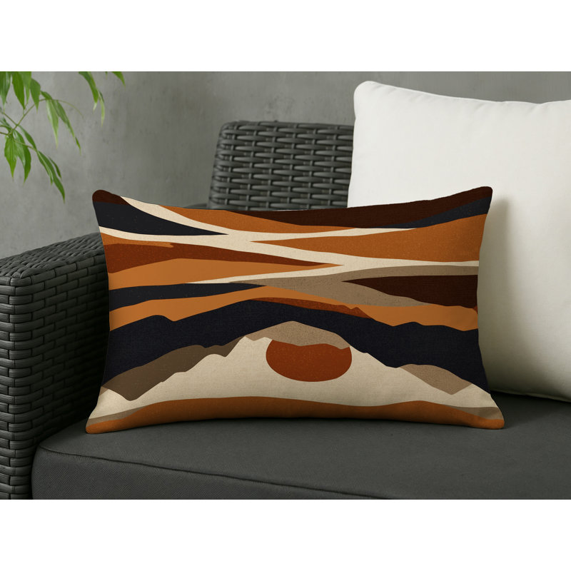 Echoing Dunes Indoor And Outdoor Throw Pillow, Rectangle 14"H x 20"W