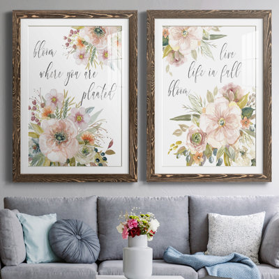 " Peach Bloom I " 2 - Pieces