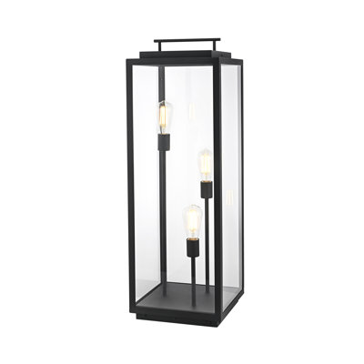 Valentin 12 inch Outdoor Lawn Light in Black