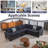 L Shaped Sectional Couch, Modular Corner Sofa 6 Seat Sectional Sofa For Living Room-1006014663-1006014657