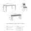 Table de salle à manger Damonee, 4 chaises et banc (ensemble de 6)