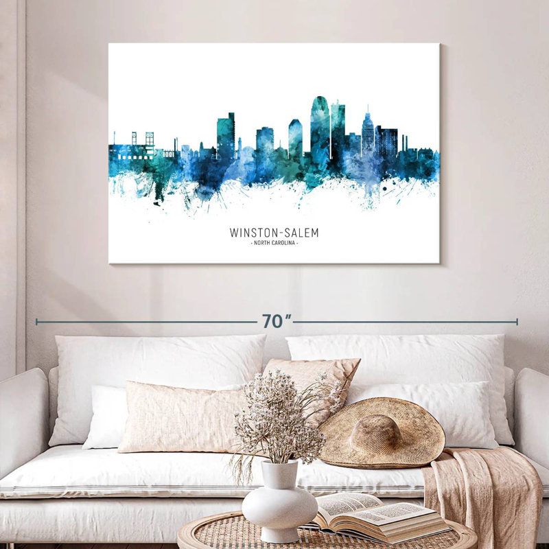 Winston-Salem NC Skyline I, 32" H x 48" W