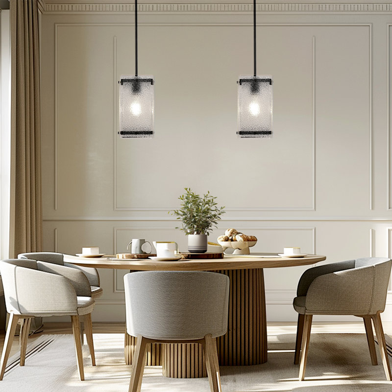 Luminaire suspendu noir mat à 8 lumières Keiauna
