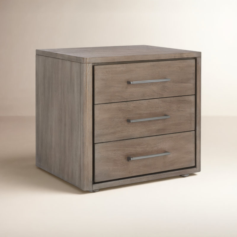Atherton 3 - Drawer 26" Nightstand, Ash Brown