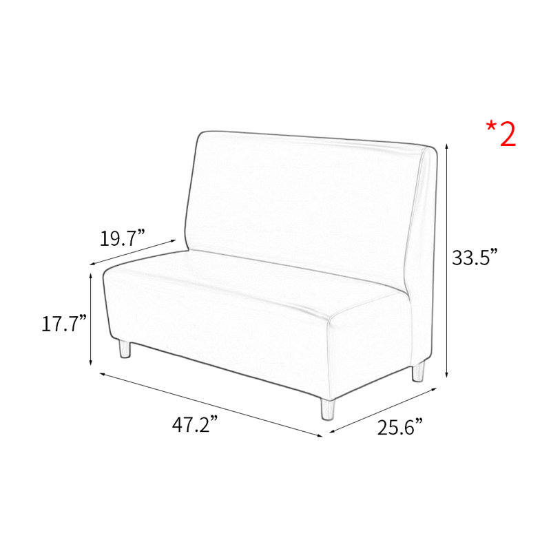 Banc rembourré en similicuir Kokitus, Gris