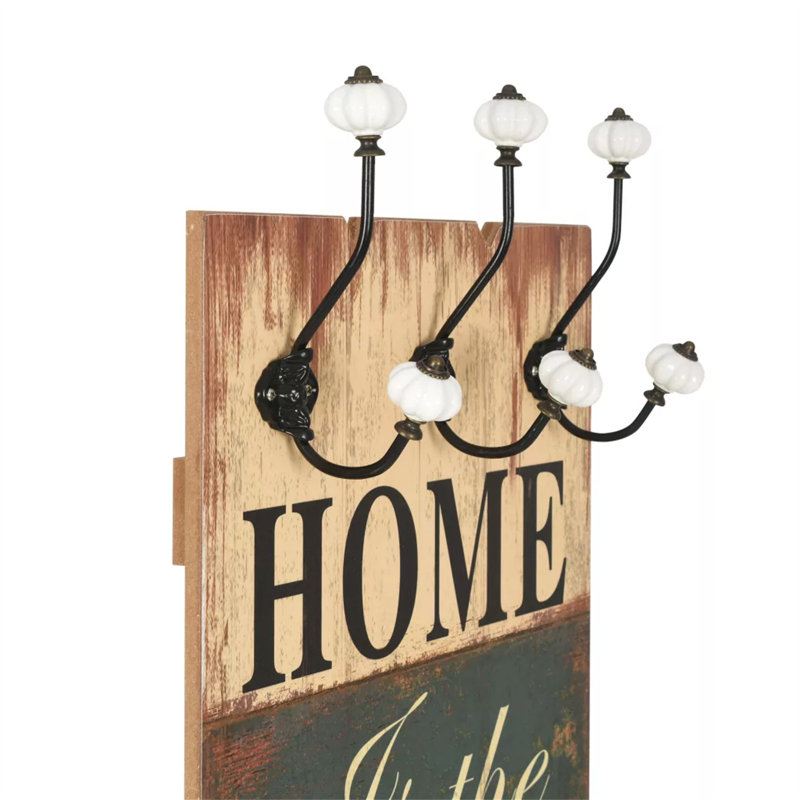 Dorton Wall 6 - Hook Wall Mounted Coat Rack