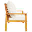  Banc de canapé de patio 47,2 po avec coussin en bois d'acacia massif-108809136