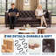 Canapé de 81 po en cuir, canapé Chesterfield à assise profonde capitonné à 3 boutons fait à la main-1086977022