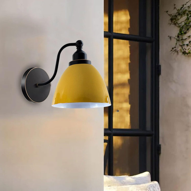 Mcclary Armed Sconce, No, White/Yellow