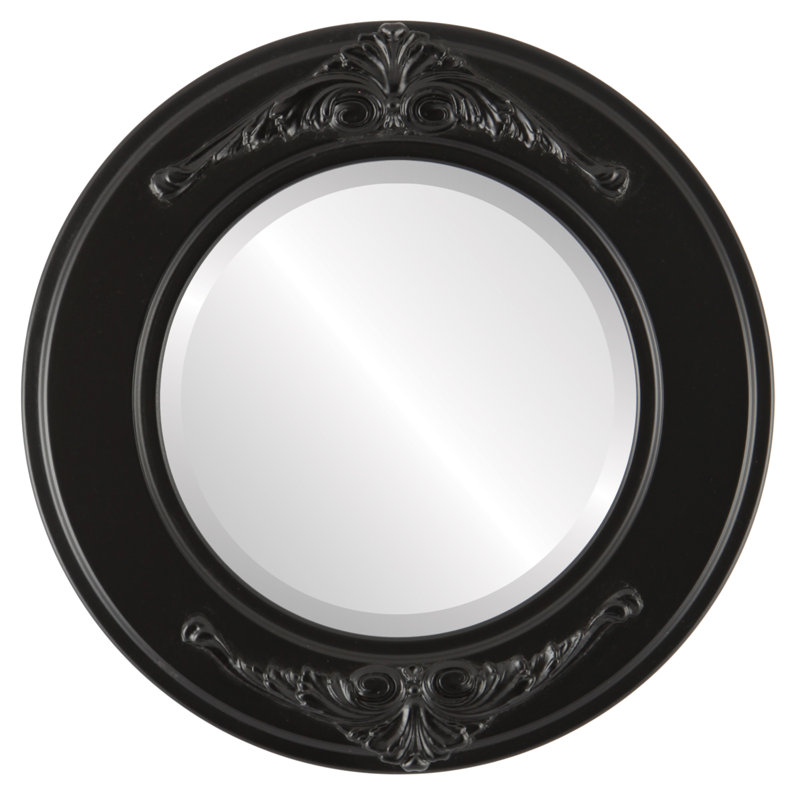 Miroir d'appoint Retiro, Noir mat, 29 po x 29 po