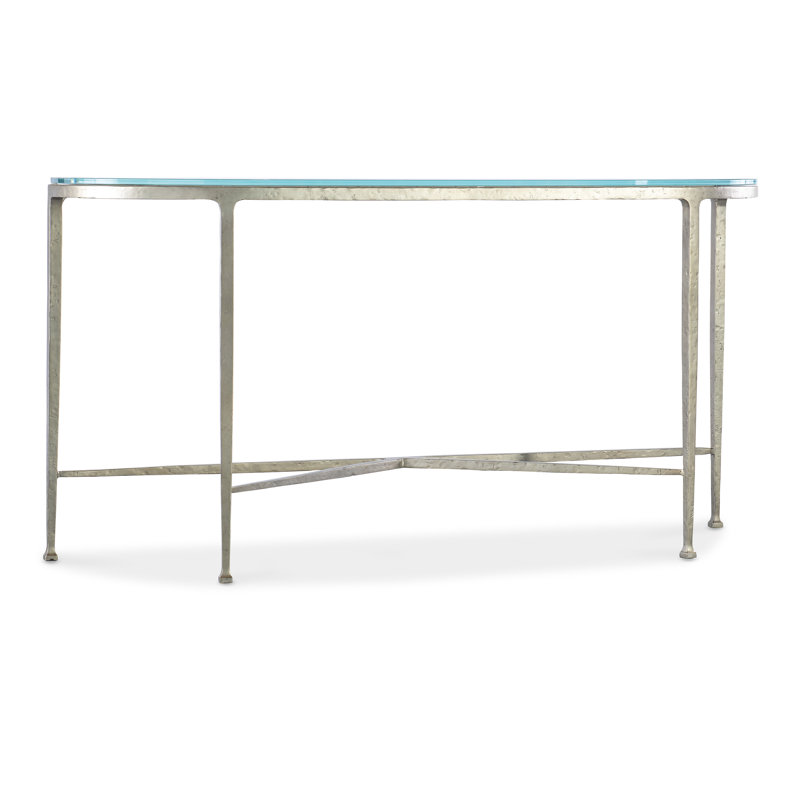 Cora 58'' W Glass Console Table