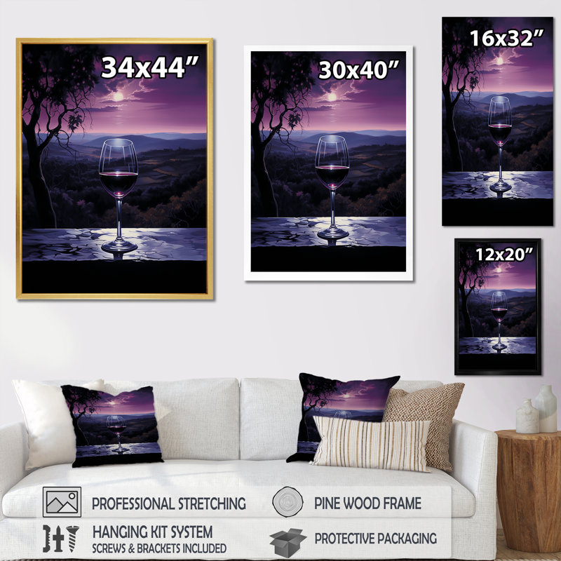 Shiraz Silhouette II, reproduction d'art sur toile, H 32 po x l 24 po x P 1 po, Toile tendue