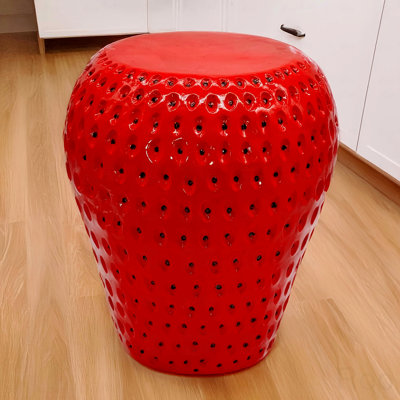 Outdoor Resin Stool, 13.4" Oversized Fruit Stool, Side Table, Home Decor Plant Stand Garden Indoor And Outdoor Decorations