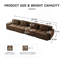 Canapé modulaire surdimensionné 4 places en tissu de velours côtelé capitonné avec attache à boucle-1572885376-1572885377