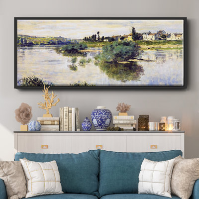 The Seine at Lavacourt, 1878- Framed Canvas