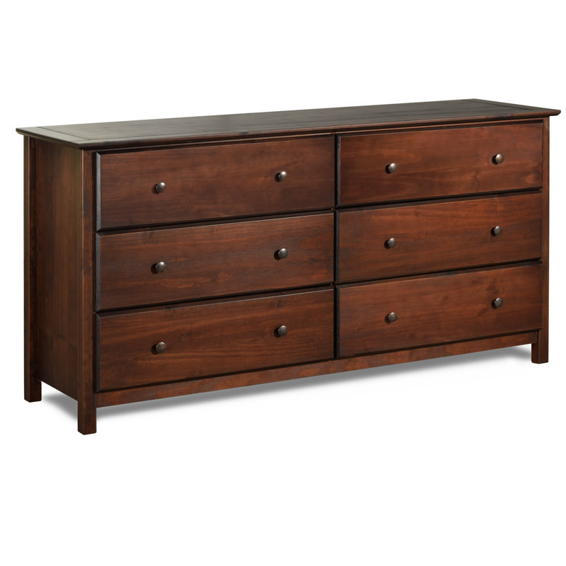 Shaker Solid Wood 6-Drawer Dresser, Cherry