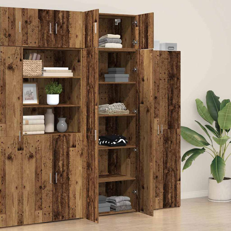 Storage Cabinet 70X42.5X225 Cm Engineered Wood, Brown