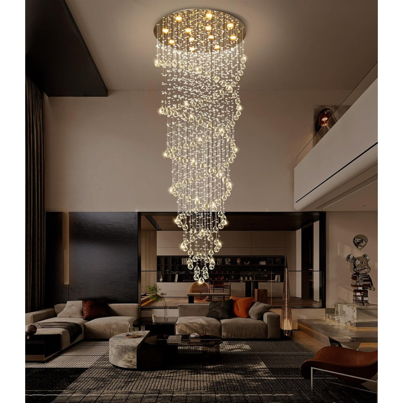 Drumard 12 - Light Dimmable Tiered Chandelier