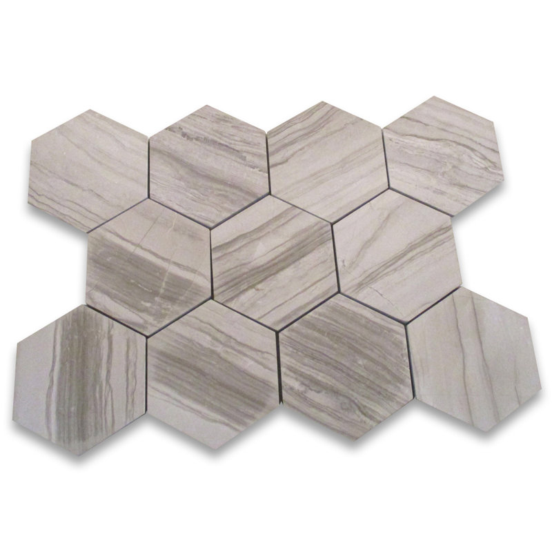 Carrelage hexagonal gris marbre 6 po Athens