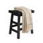 Tabouret de comptoir en bois d'acacia massif 20 po Durango, noir-621266855-628217345