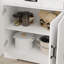 Buffet Style en blanc, design 3D 3D, intérieur spacieux, console blanche de qualité avec rangement 3D / 3D pour le bureau personnel