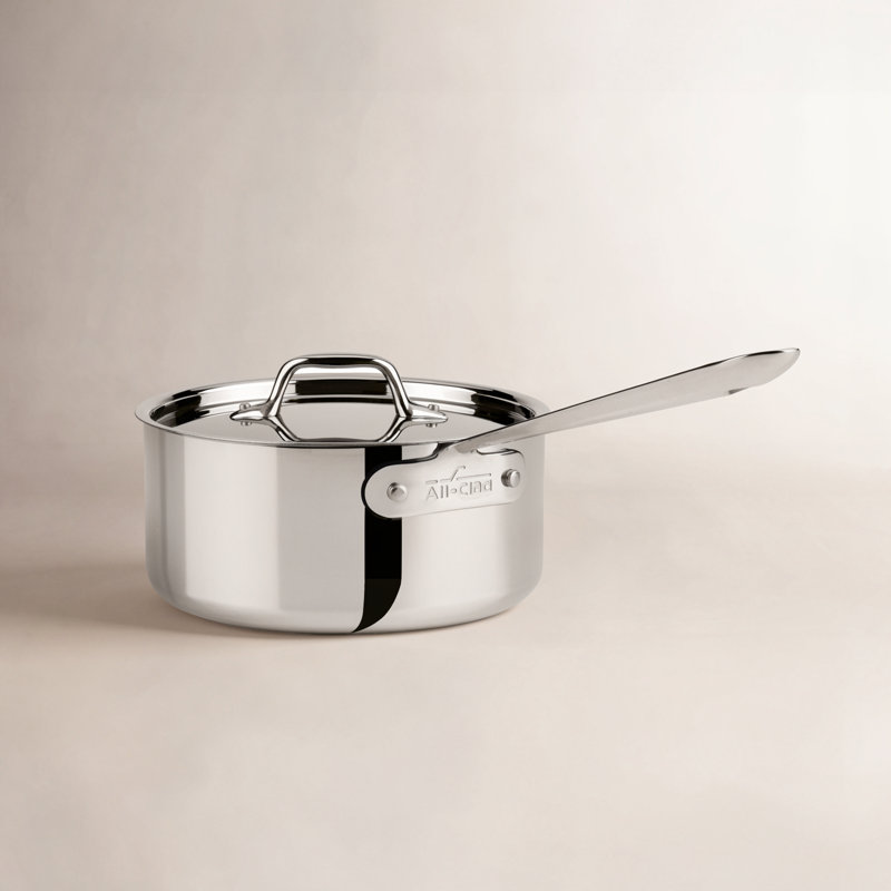 All-Clad D3™ Stainless Steel Saucepan with Lid, 3 qt.