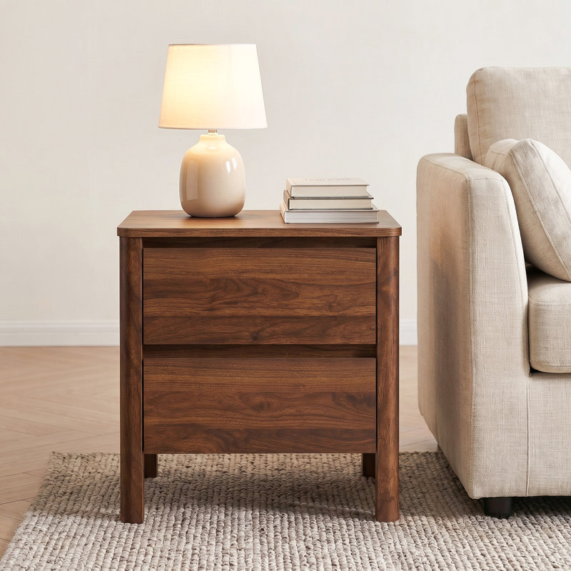 Table de chevet 19 tiroirs l 19,7 po, Brun