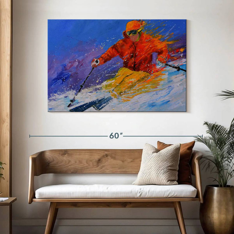 Sirci expert en ski, H 32 po x l 48 po