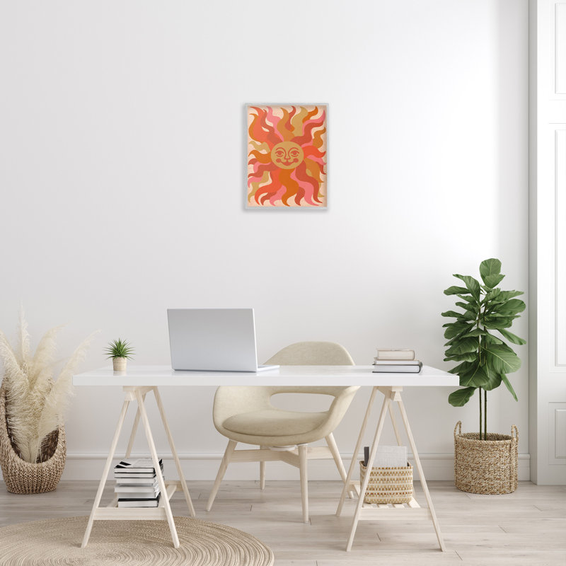 «Sun» céleste souriant, estampe numérique par Carrie Cantwell, Estampe numérique Farmhouse, H 20 po x l 16 po