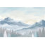 Papier peint paysage de montagne Misty Valley amovible Snowy Peaks Wall Decor