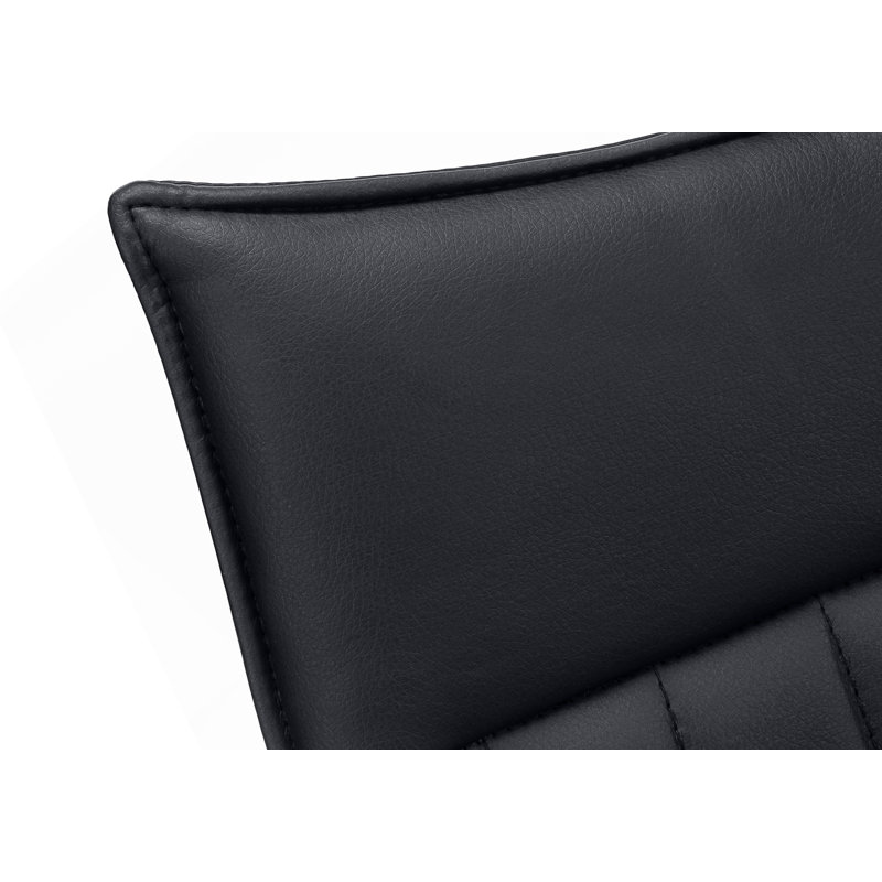 Ensemble de 2 chaises de salle à manger rembourrées, Argent argent, Noir