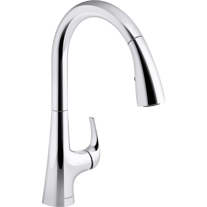 Medley Pull-Down Single-Handle Kitchen Sink Faucet with Two-Function Sprayhead, Polished Chrome