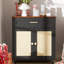 Enceinte de lit pour chat moderne en bois 23,6 po Tucker Murphy Pet ™ avec tiroir, noir