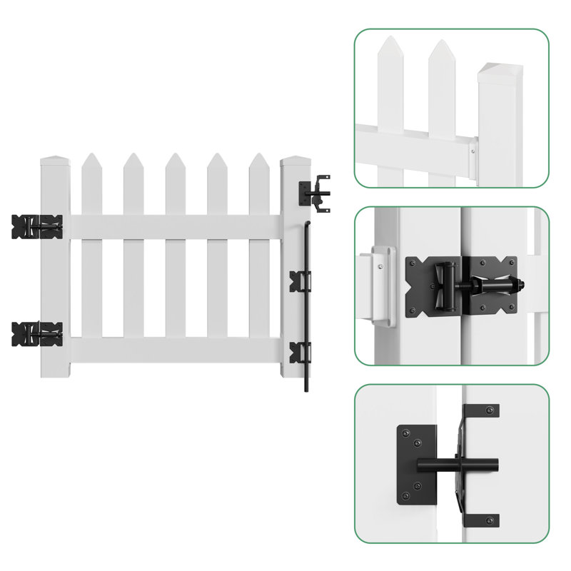 Barrière de clôture en vinyle blanc l 39,3 po x H 32,3 po
