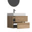Meuble-lavabo Grace 24 en chêne brut, lavabo blanc brillant, tiroirs silencieux, finition E0, évacuation en U, profondeur 23,31 po, meuble-lavabo mural moderne, design chêne, panneaux doubles E1, fermeture amortie