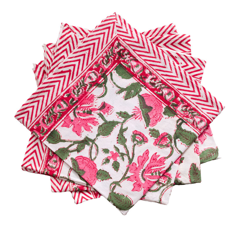 Pretty Cotton Floral Square Napkin