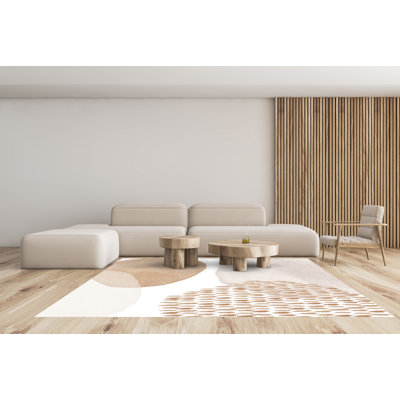 Roselotte Vinyl Machine Printed Area Rug