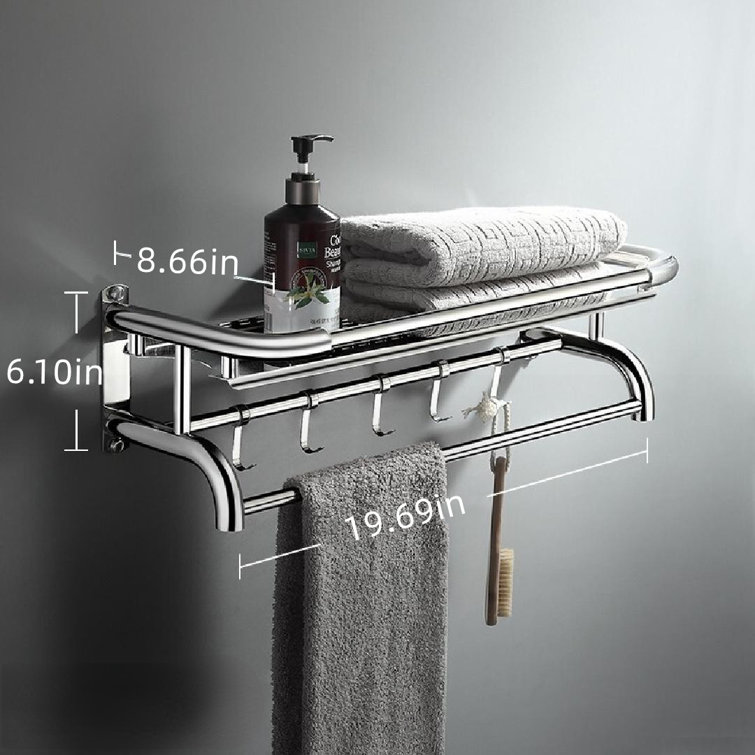 Doughlin Free-Standing Stainless Steel Shower Caddy Rebrilliant Finish: Silver
