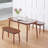 Rowley 4 - Person Solid Wood Modern Rectangular Dining Table Set with Bench Seating-91296946