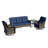 Solene Wicker 5 - Person Patio Conversation Set with Cushions-1080534147