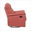 Fauteuils inclinables pour le salon, fauteuil inclinable pivotant rouge Ruby avec tirette manuelle | Bois massif Structure en contreplaqué