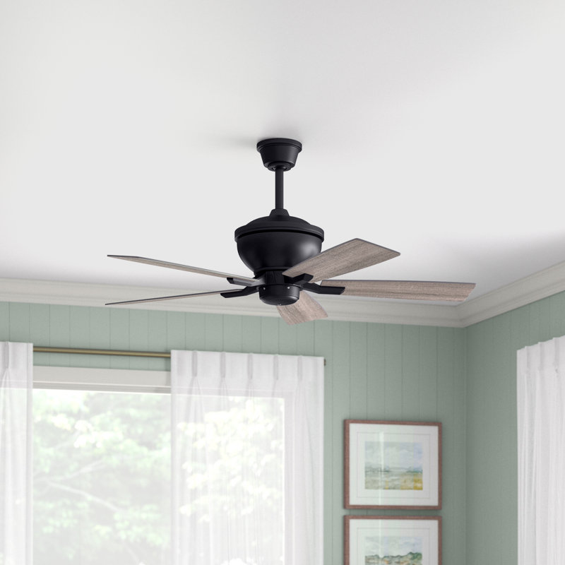 Mandy 52'' Ceiling Fan with Light Kit, Bronze with Gray Blades