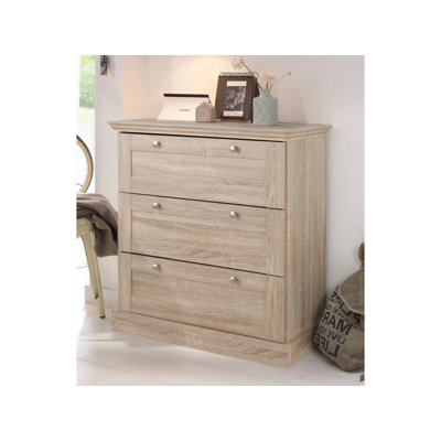 Rawls Solid Wood 75 cm W Chest of 3 Drawers