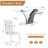 Aurelia Modern 63" Tempered Glass Dining Set - PU Leather Chairs with Chrome Cantilever Base-1126402854