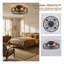 Ventilateur de plafond télécommandé de 20 pouces avec lumière et protection - luminaire du ventilateur (ampoule vendue séparément) (noir mat)