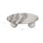 Modern Neutral 13" Ceramic Marble Riser 2tone Platter Serving Tray - 13" x 13" x 3.5"