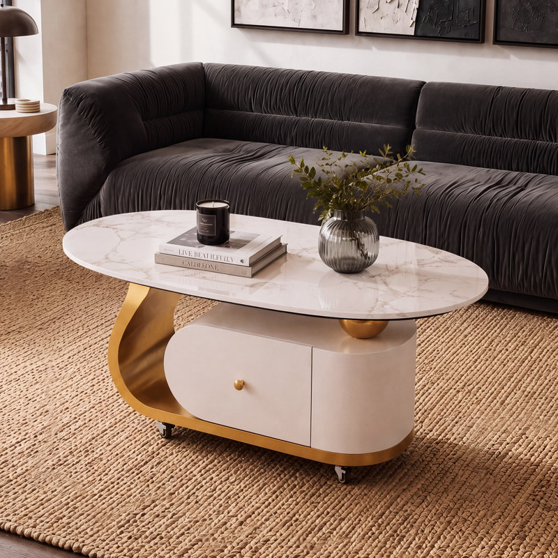 Single Coffee Table, Gold