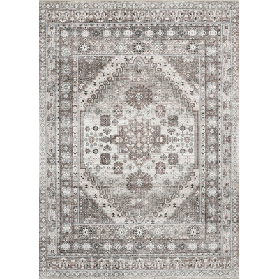 Malaika Machine-Washable Non-Slip Medallion Area Rug