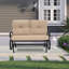 Banc d'extérieur en métal avec coussins Craigmore-877710245